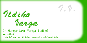 ildiko varga business card